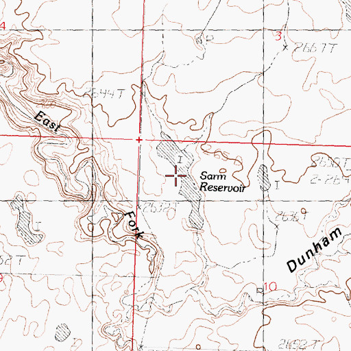 Topographic Map of Sarm Reservoir, MT