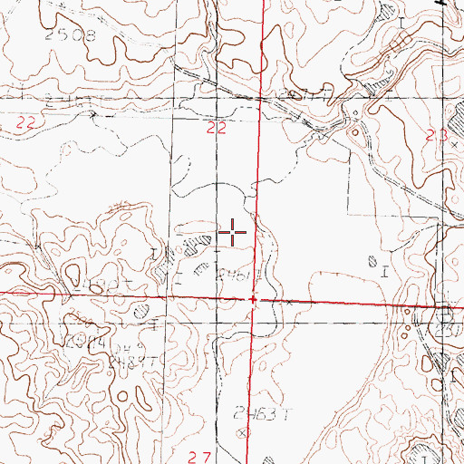 Topographic Map of Haukos Coulee, MT
