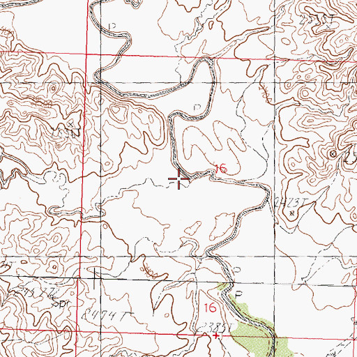 Topographic Map of Sand Creek, MT