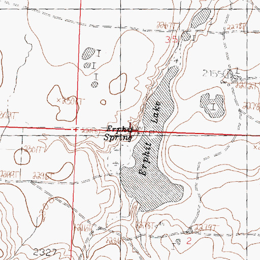 Topographic Map of Erphit Spring, MT