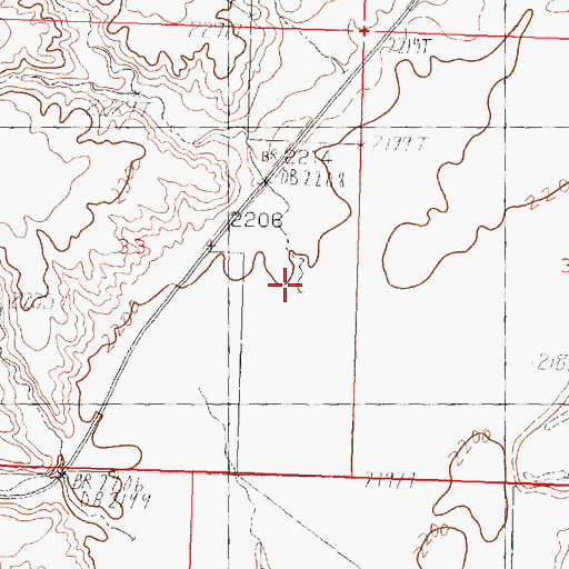 Topographic Map of Burnt Sheep Shed Coulee, MT
