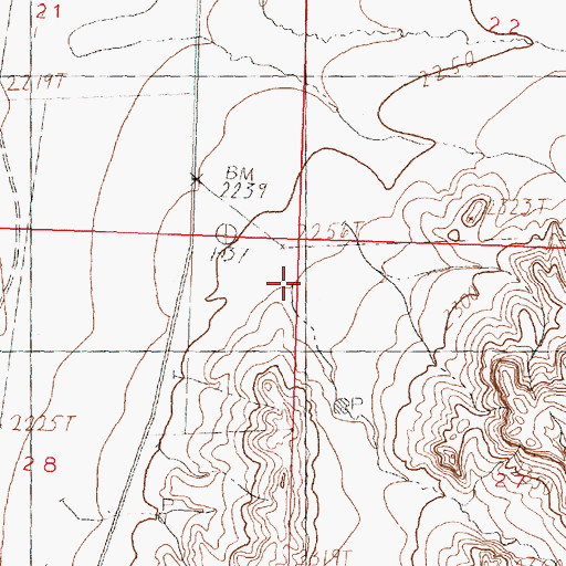 Topographic Map of Pennington Coulee, MT