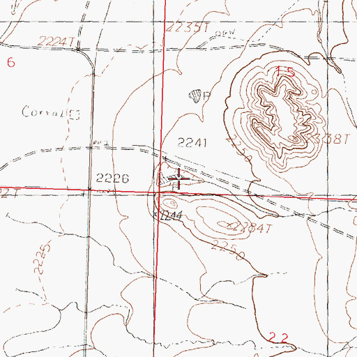 Topographic Map of Crooks Coulee, MT