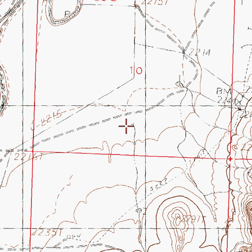 Topographic Map of Gilbertson Coulee, MT