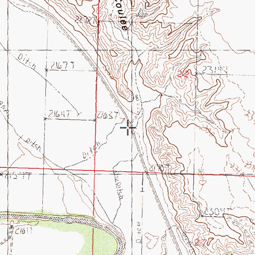 Topographic Map of Snieder Coulee, MT