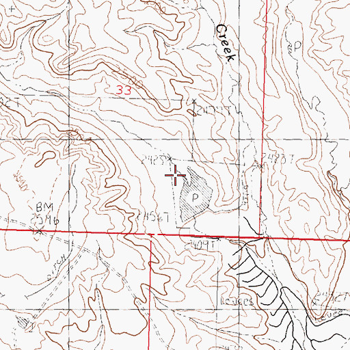 Topographic Map of Bell Coulee, MT