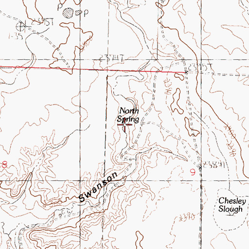 Topographic Map of North Spring, MT