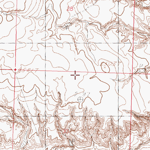 Topographic Map of Johnson Dam, MT