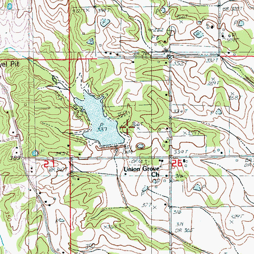 Topographic Map of Big Creek Site Eight Dam, AR