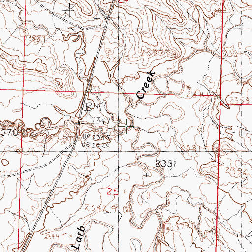 Topographic Map of Blanche Coulee, MT