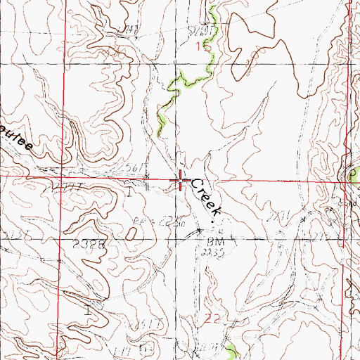 Topographic Map of Sheepherders Coulee, MT