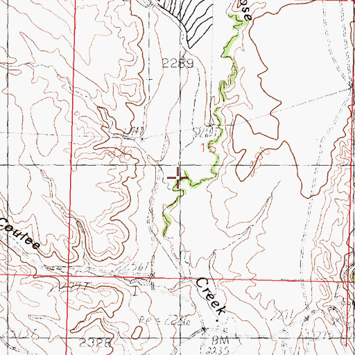 Topographic Map of Norwegian Coulee, MT