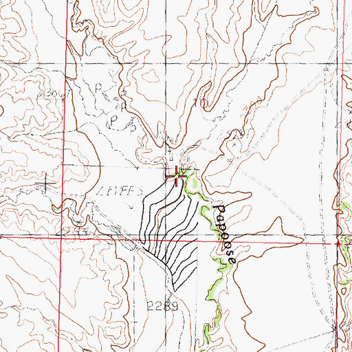 Topographic Map of Hay Coulee, MT
