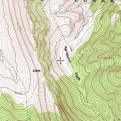 Topographic Map of Agropyron Flats, MT