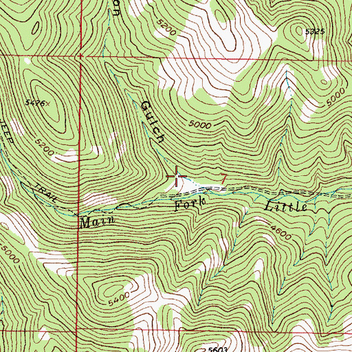 Topographic Map of Albertson Gulch, MT
