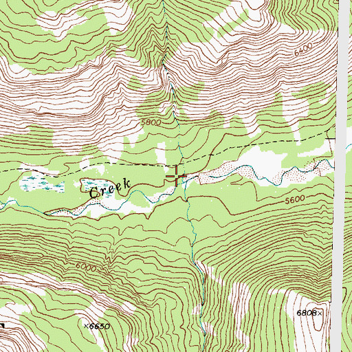Topographic Map of Alces Creek, MT