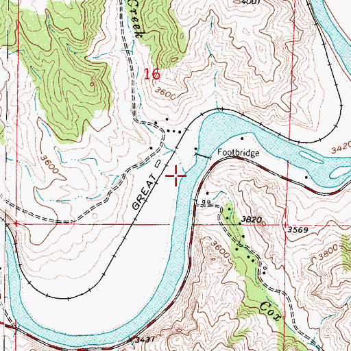 Topographic Map of Andy Creek, MT