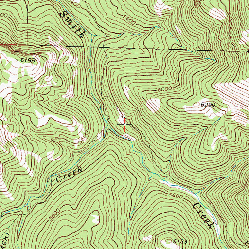 Topographic Map of Smith Creek Trail, MT