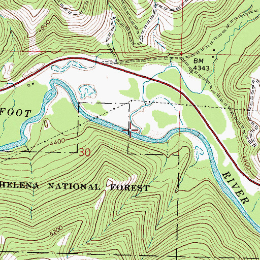 Topographic Map of Arrastra Creek, MT