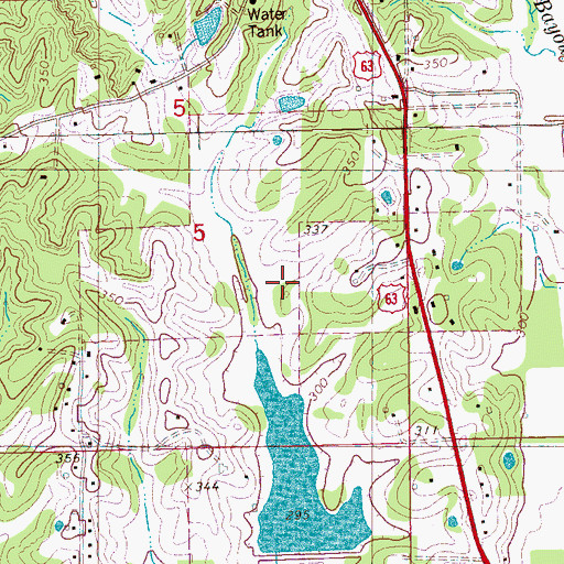 Topographic Map of Big Creek Site 11 Reservoir, AR