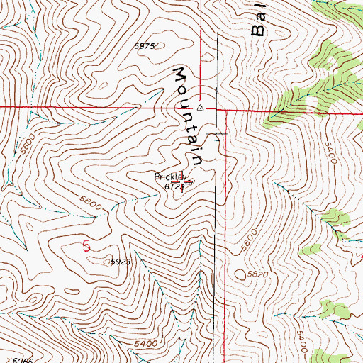 Topographic Map of Baldy Mountain, MT