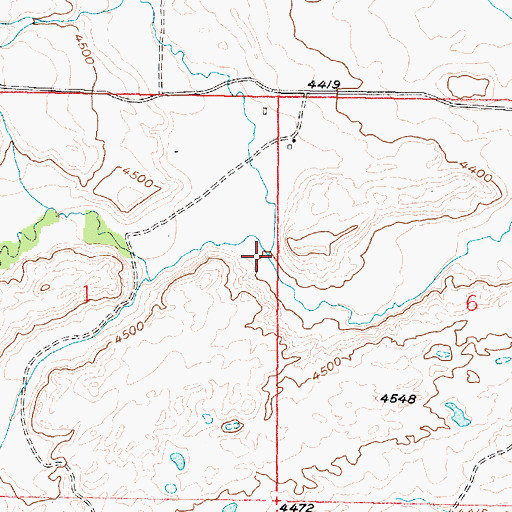 Topographic Map of Barr Creek, MT