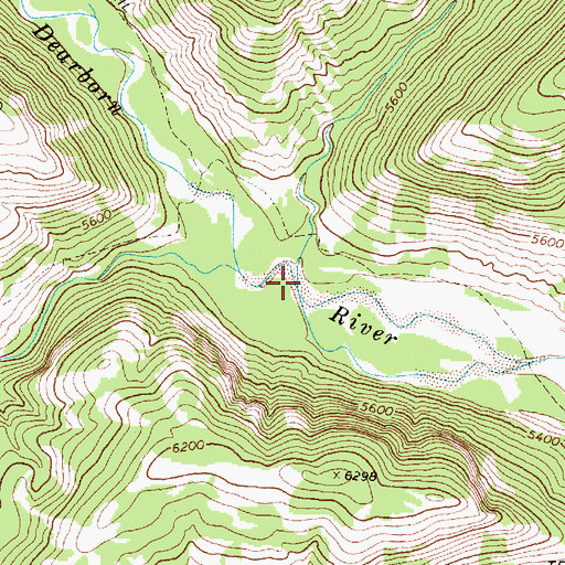 Topographic Map of Pear Creek, MT