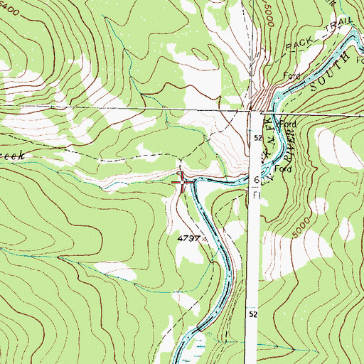 Topographic Map of Bear Creek, MT