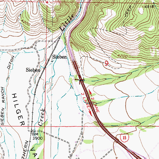 Topographic Map of Bear Gulch, MT