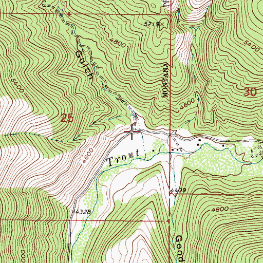Topographic Map of Beartrap Gulch, MT