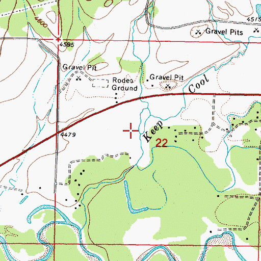 Topographic Map of Beaver Creek, MT