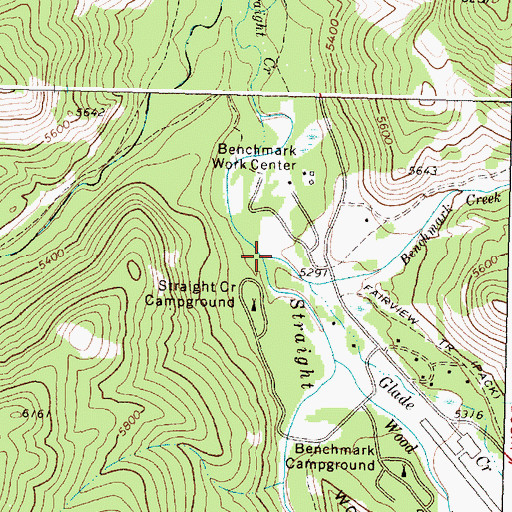 Topographic Map of Benchmark Creek, MT
