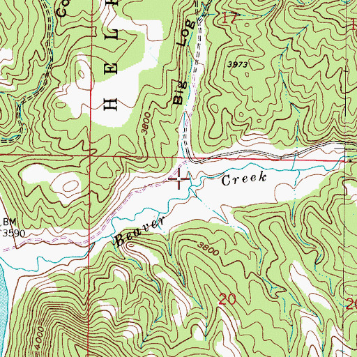 Topographic Map of Big Log Gulch, MT