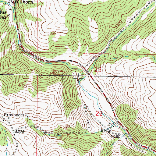 Topographic Map of Big Mill Creek, MT