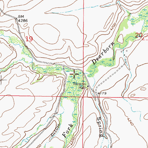 Topographic Map of Big Skunk Creek, MT