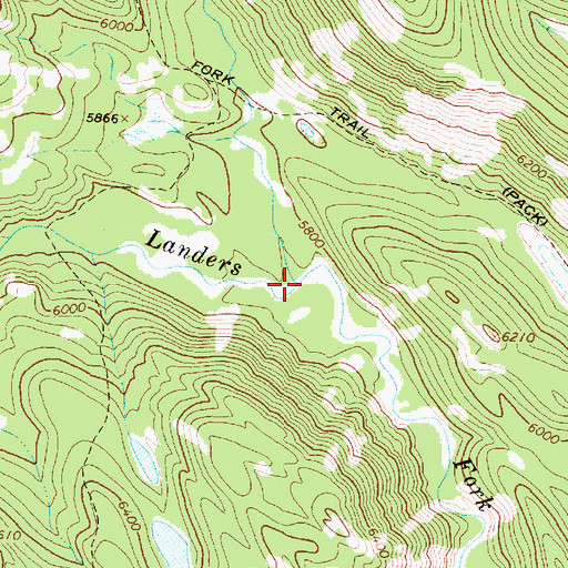 Topographic Map of Bighorn Creek, MT