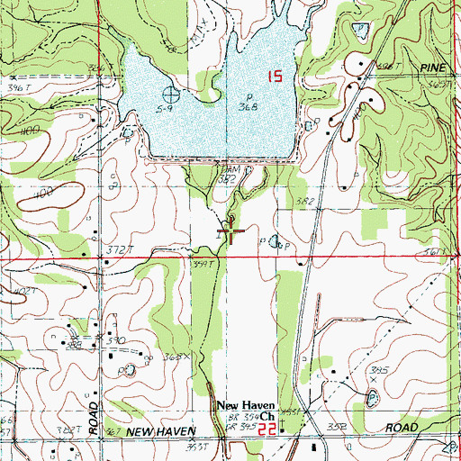 Topographic Map of Big Creek Site 18 Dam, AR
