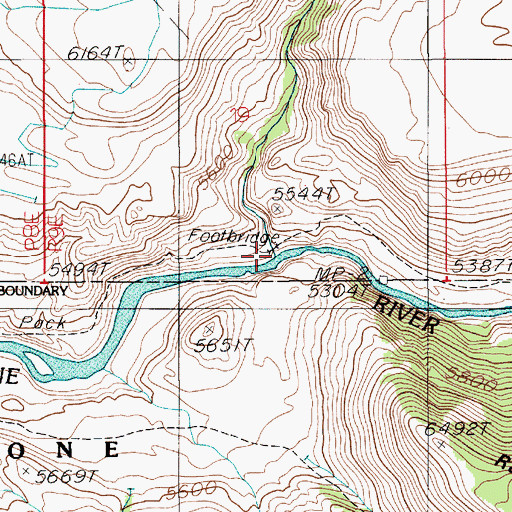 Topographic Map of Black Canyon of the Yellowstone, MT