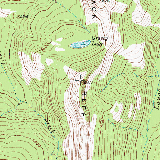 Topographic Map of Black Reef, MT