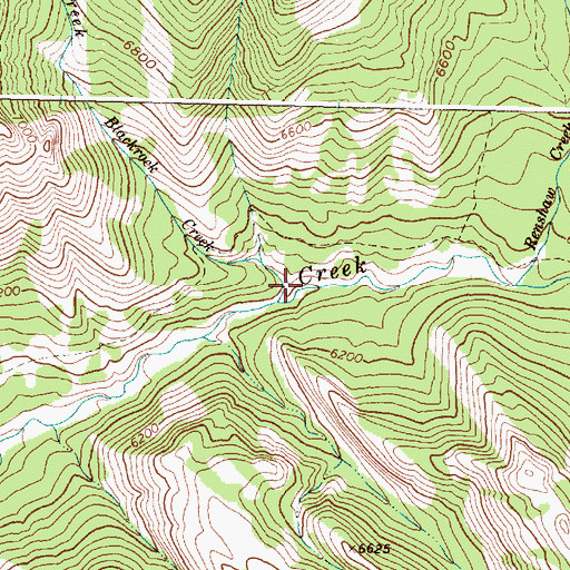 Topographic Map of Blackrock Creek, MT