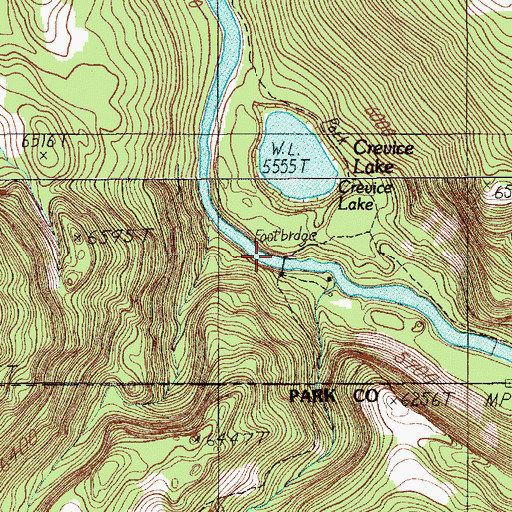 Topographic Map of Blacktail Bridge, MT