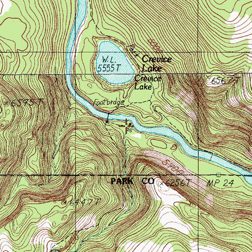 Topographic Map of Blacktail Deer Creek, MT
