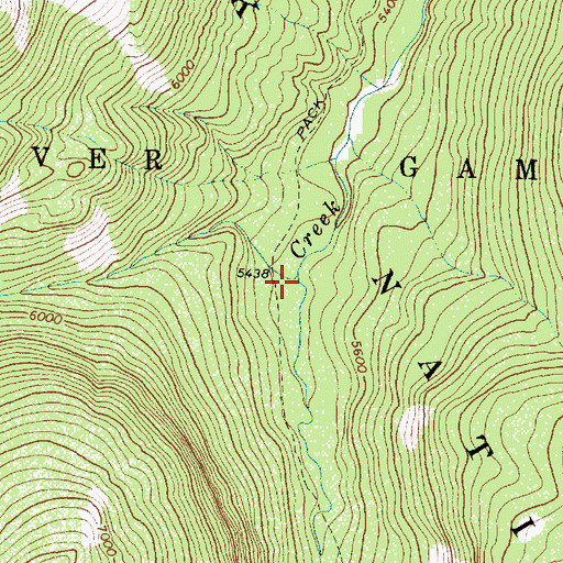 Topographic Map of Blind Fork, MT
