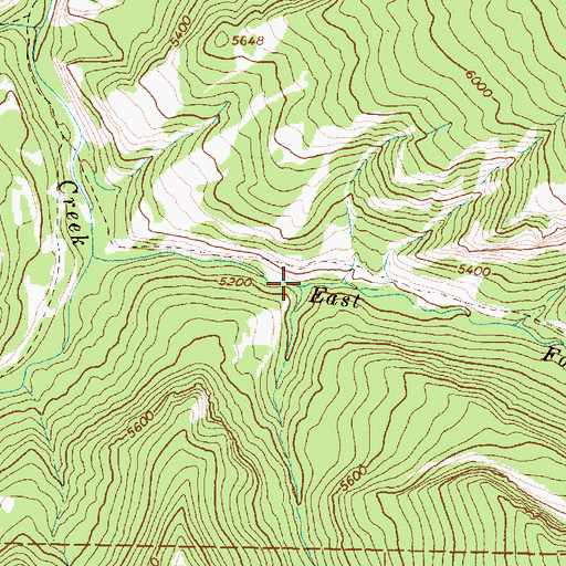 Topographic Map of Blowout Creek, MT