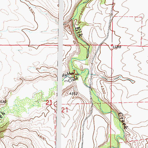 Topographic Map of Blubber Creek, MT