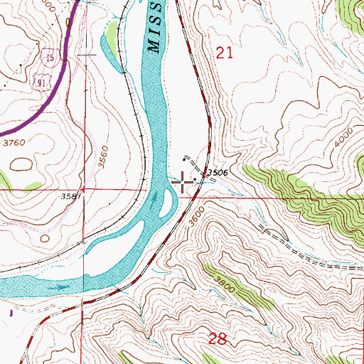 Topographic Map of Bray Gulch, MT