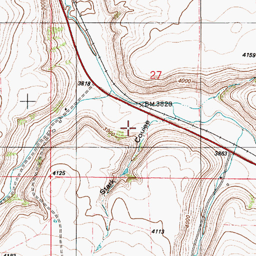 Topographic Map of Brigman Coulee School (historical), MT