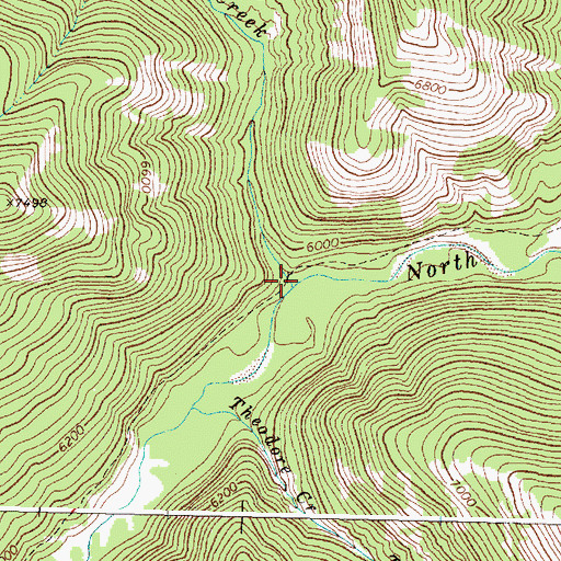 Topographic Map of Broadus Creek, MT