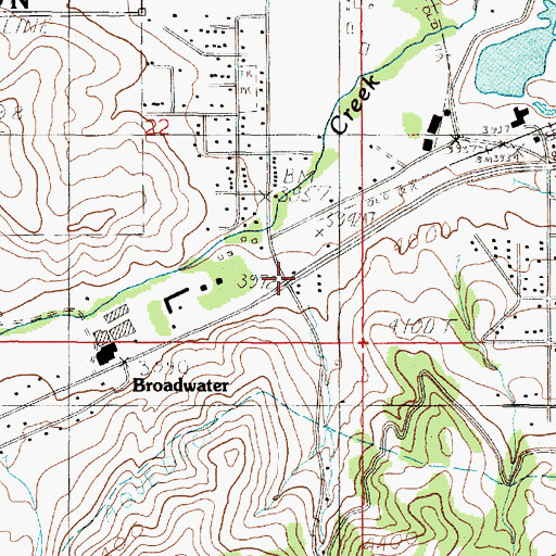 Topographic Map of Broadwater, MT
