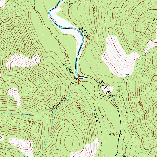 Topographic Map of Burned Creek, MT